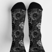 Gerötete Farbtöne der grauen Blüte Socken (Oben)
