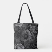 Gerötete Farbtöne der grauen Blüte Tasche (Rückseite)