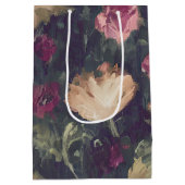 Gerötete Farbtöne Vintag Mittlere Geschenktüte (Rückseite)