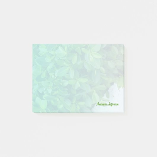 Gerötete Grüne mit Personalisiertem Text Post-it Klebezettel (Vorderseite)