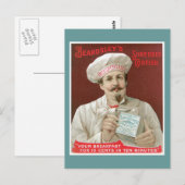 Gerötete Kabeljaue, Vintage Lebensmittel und Kunst Postkarte (Vorne/Hinten)