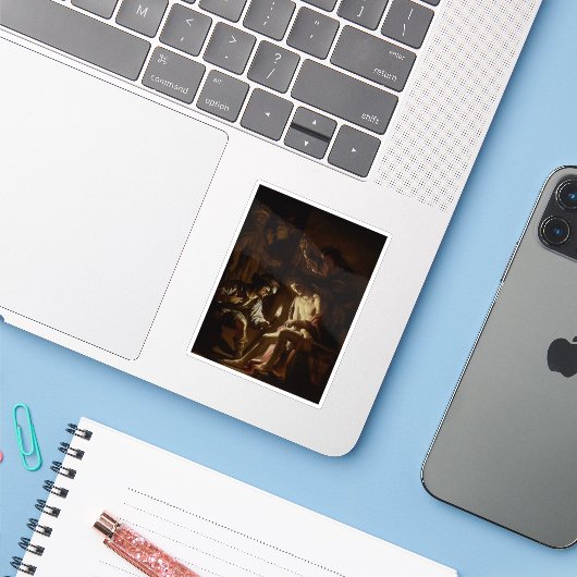 Gerrit van Honthorst - Christus gekrönt mit Thorns Aufkleber (Laptop mit iPhone)