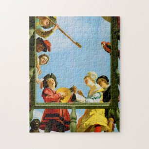 Gerrit Van Honthorst Musical Group Balcony Art Puzzle
