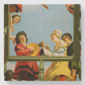 Gerrit Van Honthorst Musical Group Balcony Art Steinuntersetzer (Vorderseite)