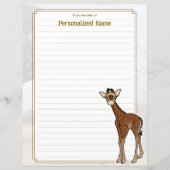 Gerry Giraffe White Lined Paper Sheet (Vorderseite)