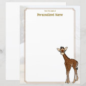 Gerry Giraffe White Paper Sheet (Vorne/Hinten)