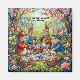 GERRY ~ Kaninchen und Ostern Picknick ~ Magnet