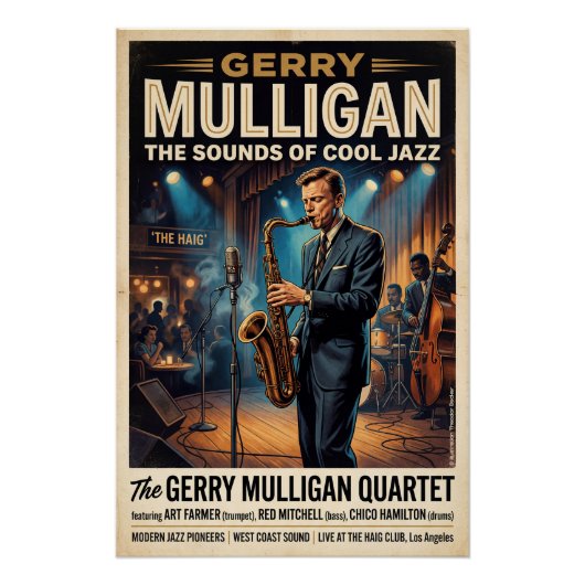Gerry Mulligan – Cool Jazz Poster (Vorderseite)