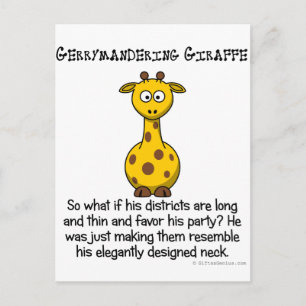 Gerrymandering der Wahlbezirke des Kongresses Postkarte