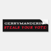 Gerrymandering Steals Your Vote Autoaufkleber (Vorne)