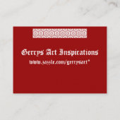 GERRYS MATISSE PORTABLE-KUNST VISITENKARTE (Rückseite)