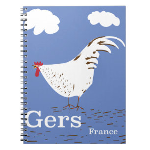 Gers France Vintage Reiseplakat Notizblock