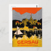Gersau, Luzerner See, Segelboot, Schweiz Postkarte (Vorne/Hinten)
