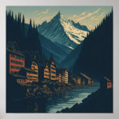 Gersau Schweiz Reisen Vintag Poster (Vorne)