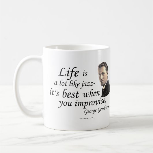 Gershwin auf dem Leben Kaffeetasse (Links)