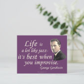 Gershwin on Life - Maßgeschneidert Postkarte (Stehend Vorderseite)