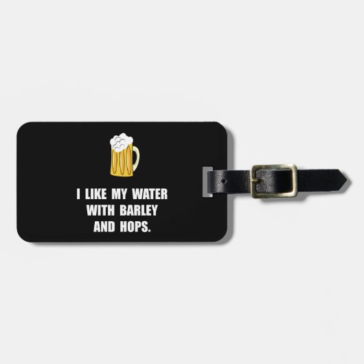 Gersten-Hopfen Gepäckanhänger (Vorderseite horizontal)