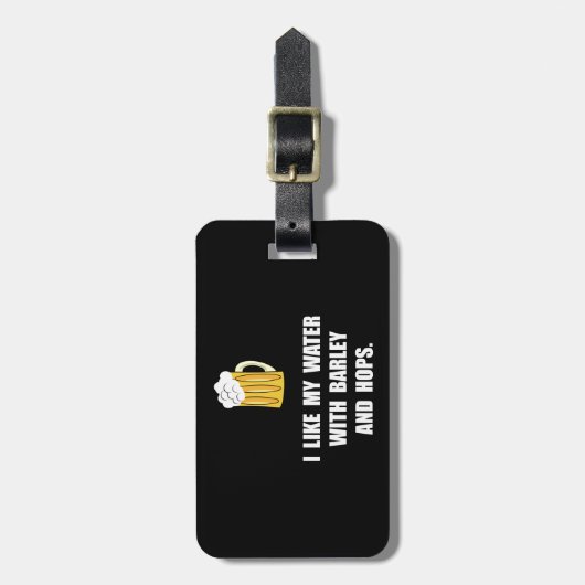 Gersten-Hopfen Gepäckanhänger (Vorderseite vertikal)