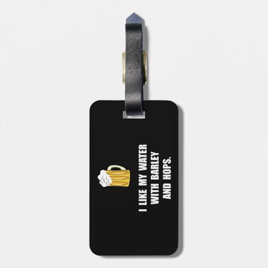 Gersten-Hopfen Gepäckanhänger (Rückseite vertikal)