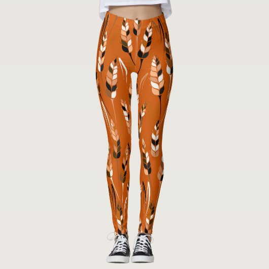 Gerstenkorn Bio Brot Hintergrund Leggings (Vorderseite)