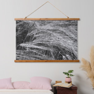 Gerstenohren (Hordeum vulgare) Wandteppich Mit Holzrahmen