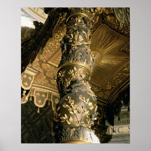 Gerstenzuckersäule aus dem Baldacchino Poster (Vorne)