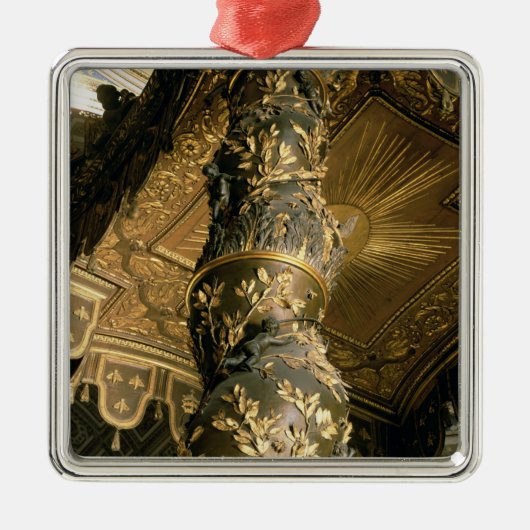 Gerstenzuckerspalte vom Baldacchino Silbernes Ornament (Vorne)