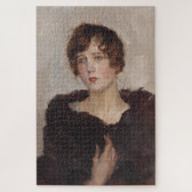 Gertie in einer Pelzmatte (von Isaac Israels)