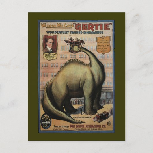Gertie The Dinosaur Postkarte (Vorderseite)