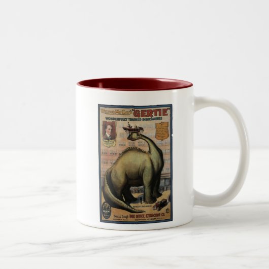 Gertie The Dinosaur Zweifarbige Tasse (Rechts)