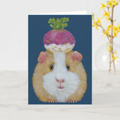 Gertie the guinea pig card karte (Gelbe Blume)