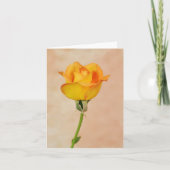 Gertie's Garden Single Yellow Rose Art Note Card Karte (Vorderseite)