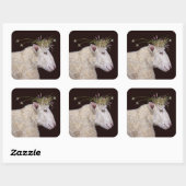 Gertrude die Schafsticker Quadratischer Aufkleber (Blatt)