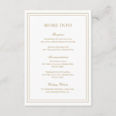 Gertrude Gold Classic Hochzeit Begleitkarte (Vorderseite)