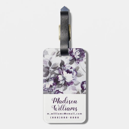 Geruch der Pflaumen-Rosen Gepäckanhänger (Rückseite vertikal)