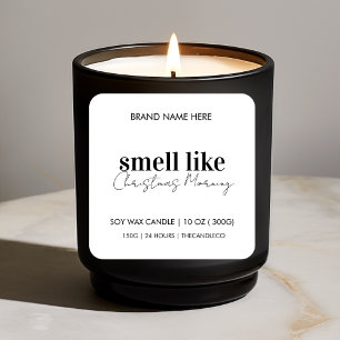 Geruch wie Weihnachten Morgen Funny Holiday Candle Quadratischer Aufkleber
