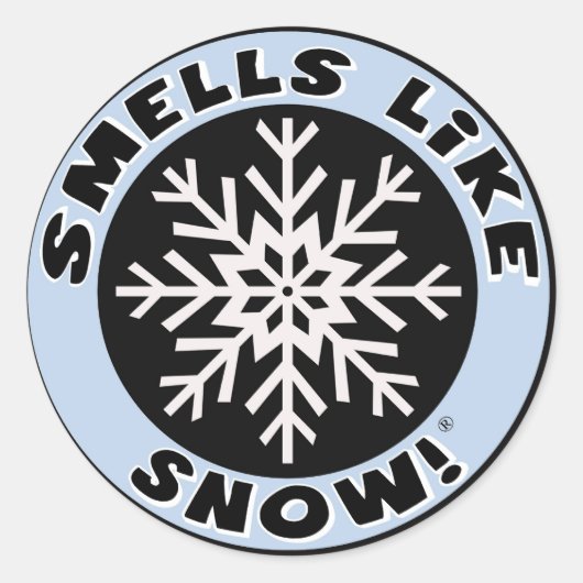 Geruche mögen Schnee! Runder Aufkleber (Vorderseite)