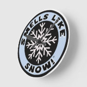 Geruche mögen Schnee! Uhr! Runde Wanduhr (Winkel)