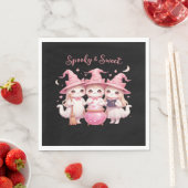 Geruchliche und süße Niedliche Hexenkatze Oversifi Serviette (Beispiel)