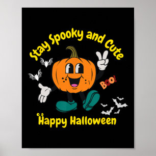 Geruchlicher und Niedlicher Halloween-Kürbis Poster