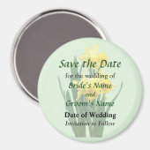 Geruchsstoffe Hoch und Save the Date Kurz Magnet (Vorderseite/Rückseite)