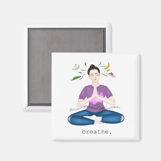 Gerüchte Bauch. Atmen Magnet (Vorderseite/Rückseite)