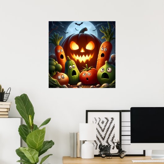 Gerüchte Gemüse & Riesenkürbis Halloween Poster (Heimbüro)