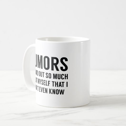 Gerüchte Kaffeetasse (Vorderseite Links)