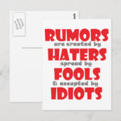 Gerüchte Postkarte (Vorne/Hinten)