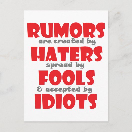 Gerüchte Postkarte (Vorderseite)