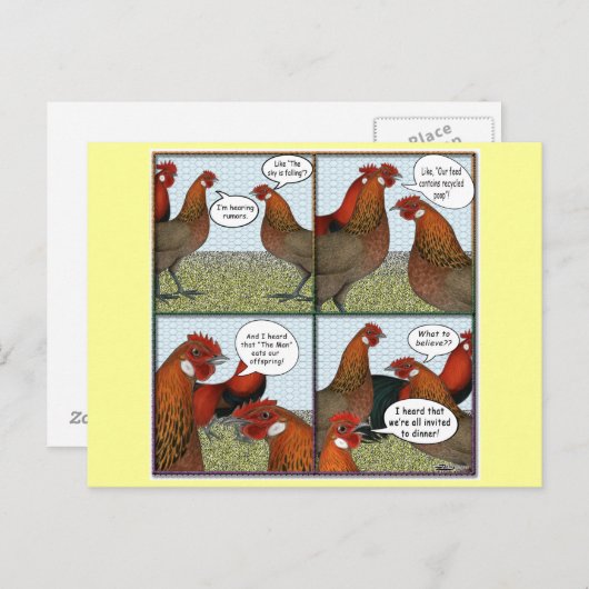 Gerüchte Postkarte (Vorne/Hinten)