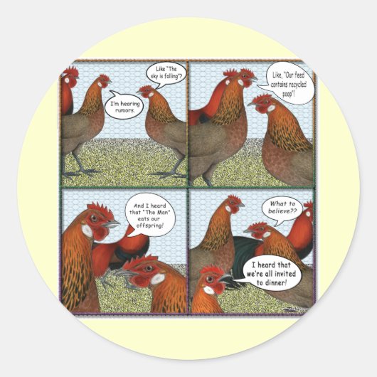 Gerüchte Runder Aufkleber (Vorderseite)