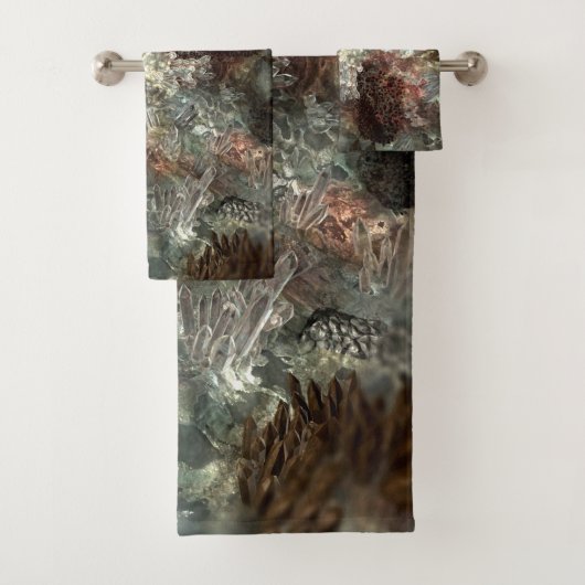 Gerüchte Schichten brauner Kristalle Badhandtuch Set (Insitu)