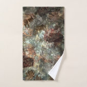 Gerüchte Schichten brauner Kristalle Badhandtuch Set (Handtuch)